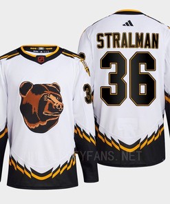 Boston Bruins 2022 Reverse Retro 2.0 Anton Stralman 36 White Primegreen Jersey Men's - Robokeg