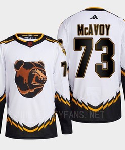 Boston Bruins 2022 Reverse Retro 2.0 Charlie McAvoy 73 White Primegreen Jersey Men's - Robokeg