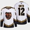 Boston Bruins 2022 Reverse Retro 2.0 Craig Smith 12 White Primegreen Jersey Men's - Robokeg