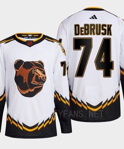 Boston Bruins 2022 Reverse Retro 2.0 Jake DeBrusk 74 White Primegreen Jersey Men's - Robokeg
