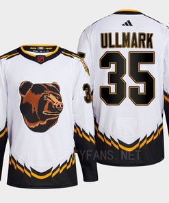 Boston Bruins 2022 Reverse Retro 2.0 Linus Ullmark 35 White Primegreen Jersey Men's - Robokeg