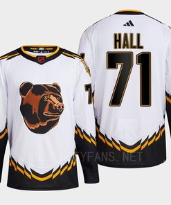 Boston Bruins 2022 Reverse Retro 2.0 Taylor Hall 71 White Primegreen Jersey Men's - Robokeg