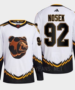 Boston Bruins 2022 Reverse Retro 2.0 Tomas Nosek 92 White Primegreen Jersey Men's - Robokeg