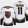 Boston Bruins 2022 Reverse Retro 2.0 Trent Frederic 11 White Primegreen Jersey Men's - Robokeg