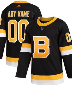 Boston Bruins Adidas 2019/20 Alternate Authentic Custom Jersey - Black Custom Jerseys Nhl - Robokeg