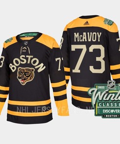 Boston Bruins Charlie McAvoy 73 2023 Winter Classic Black Jersey - Robokeg