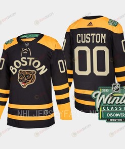 Boston Bruins Custom 00 2023 Winter Classic Black Jersey - Robokeg