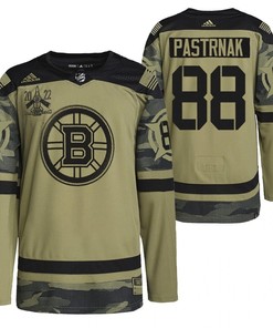 Boston Bruins David Pastrnak 2022 Military Appreciation Night Camo 88 Jersey Primegreen Jersey - Robokeg