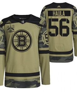 Boston Bruins Erik Haula 2022 Military Appreciation Night Camo 56 Jersey Primegreen Jersey - Robokeg