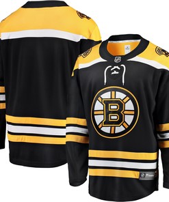 Boston Bruins Fanatics Branded Breakaway Home Jersey Black Nhl - Robokeg