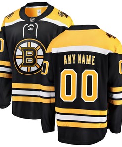 Boston Bruins Fanatics Branded Home Breakaway Custom Jersey - Black Custom Jerseys Nhl - Robokeg
