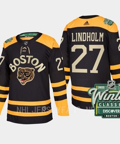 Boston Bruins Hampus Lindholm 27 2023 Winter Classic Black Jersey - Robokeg