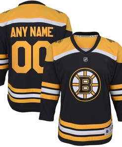 Boston Bruins Home Replica Custom Jersey - Black Custom Jerseys Nhl - Robokeg