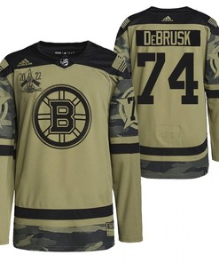 Boston Bruins Jake DeBrusk 2022 Military Appreciation Night Camo 74 Jersey Primegreen Jersey - Robokeg