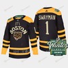 Boston Bruins Jeremy Swayman 1 2023 Winter Classic Black Jersey - Robokeg