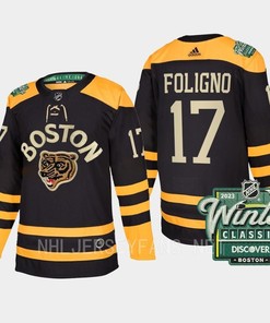 Boston Bruins Nick Foligno 17 2023 Winter Classic Black Jersey - Robokeg