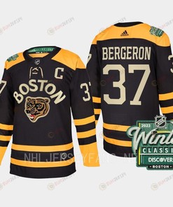 Boston Bruins Patrice Bergeron 37 2023 Winter Classic Black Jersey - Robokeg