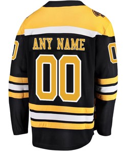 Boston Bruins Stanley Cup 2023 Playoffs Patch Home Breakaway Custom Men Jersey - Black - Robokeg
