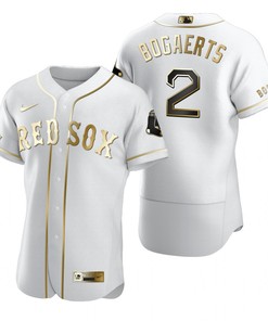 Boston Red Sox #2 Xander Bogaerts Mlb Golden Brandedition White Jersey Gift For Red Sox Fans - Robokeg