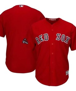 Boston Red Sox 2018 World Series Champions Team Logo Jersey - Scarlet - Robokeg