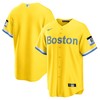 Boston Red Sox 2021 City Connect Replica Jersey - Gold/light Blue Mlb - Robokeg