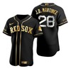 Boston Red Sox #28 J.d. Martinez Mlb Golden Brandedition Black Jersey Gift For Red Sox Fans - Robokeg