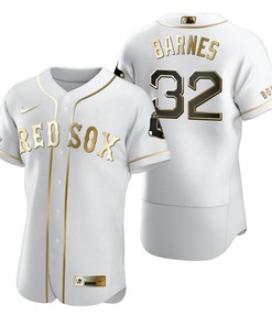 Boston Red Sox #32 Matt Barnes Mlb Golden Brandedition White Jersey Gift For Red Sox Fans - Robokeg
