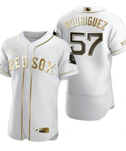 Boston Red Sox #57 Brandeduardo Rodriguez Mlb Golden Brandedition White Jersey Gift For Red Sox Fans - Robokeg