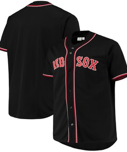 Boston Red Sox Big & Tall Pop Fashion Jersey - Black/red Mlb - Robokeg