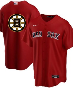 Boston Red Sox Bruins Red Cool Base Stitched Baseball Jersey - Robokeg