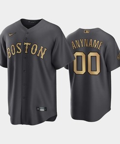 Boston Red Sox Custom 00 2022-23 All-Star Game AL Charcoal Jersey - Robokeg