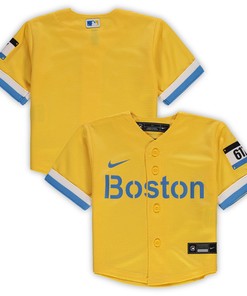 Boston Red Sox Infant 2021 Mlb City Connect Replica Jersey - Gold Mlb - Robokeg