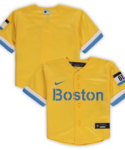 Boston Red Sox Infant 2021 Mlb City Connect Replica Jersey - Gold - Robokeg