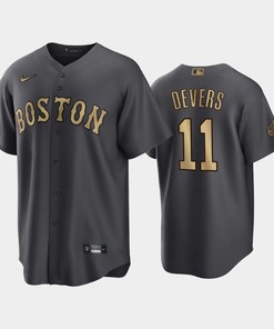 Boston Red Sox Rafael Devers 11 2022-23 All-Star Game AL Charcoal Jersey - Robokeg