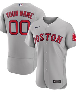 Boston Red Sox Road Authentic Custom Jersey - Gray Custom Jerseys Mlb - Robokeg