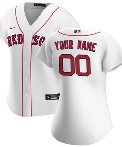 Boston Red Sox Womens Home Replica Custom Jersey - White Custom Jerseys Mlb - Robokeg