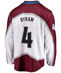Bowen Byram 4 Colorado Avalanche Stanley Cup 2023 Playoffs Patch Away Breakaway Men Jersey - White - Robokeg