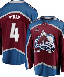Bowen Byram 4 Colorado Avalanche Stanley Cup 2023 Playoffs Patch Home Breakaway Men Jersey - Burgundy - Robokeg