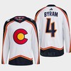 Bowen Byram 4 Reverse Retro 2.0 2022 Colorado Avalanche White Jersey Primegreen - Robokeg