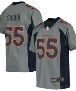 Bradley Chubb Denver Broncos Nike Youth Inverted Game Jersey - Gray - Robokeg