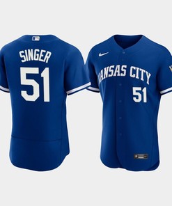 Brady Singer 51 Kansas City Royals Men's 2022-23 Alternate Jersey - Royal Jersey - Robokeg
