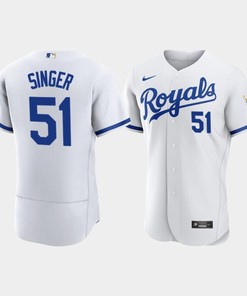 Brady Singer 51 Kansas City Royals Men's 2022-23 Home Jersey - White Jersey - Robokeg