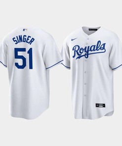 Brady Singer 51 Kansas City Royals White Home Player Jersey - Robokeg