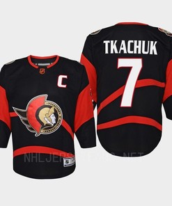 Brady Tkachuk 7 Ottawa Senators 2022 Special Edition 2.0 Retro Youth Jersey Black - Robokeg