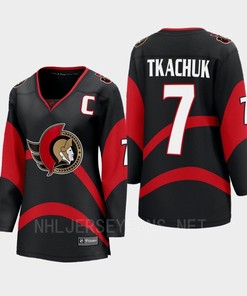 Brady Tkachuk 7 Ottawa Senators 2022 Special Edition 2.0 Women Breakaway Retro Jersey Black - Robokeg