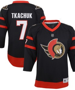 Brady Tkachuk Ottawa Senators 2020/21 Home Replica Player Jersey - Black Nhl - Robokeg
