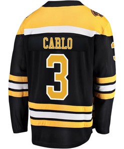 Brandon Carlo 3 Boston Bruins Stanley Cup 2023 Playoffs Patch Home Breakaway Men Jersey - Black - Robokeg