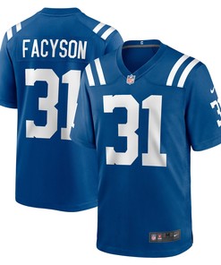 Brandon Facyson Indianapolis Colts Player Game Jersey - Royal Nfl - Robokeg