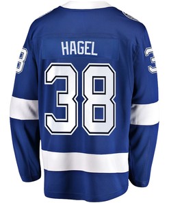 Brandon Hagel 38 Tampa Bay Lightning Stanley Cup 2023 Playoffs Patch Home Breakaway Men Jersey - Blue - Robokeg