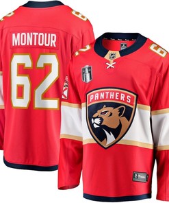 Brandon Montour 62 Florida Panthers 2023 Stanley Cup Final Home Breakaway Player Jersey - Red - Robokeg